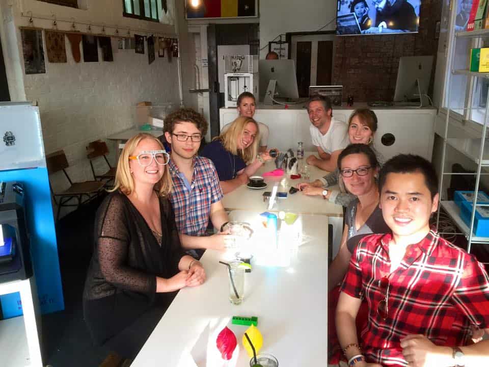 Makers cafe image with people