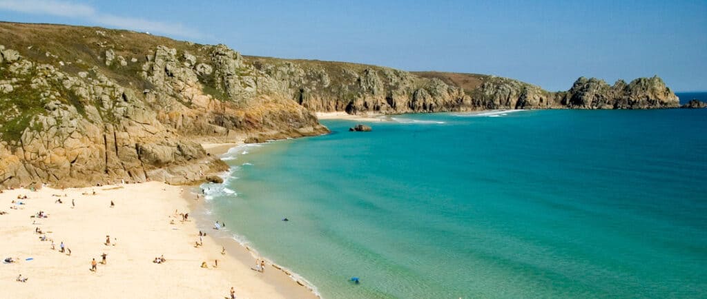 Porth Curno Beautiful beach in Cornwall